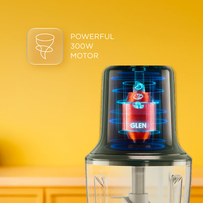 Electric Turbo Plus Vegetable Chopper, 3 Stainless Steel Blades, Whisking Disc 0.6 Litre large Bowl, 300W - Black (4042TUPLUS)