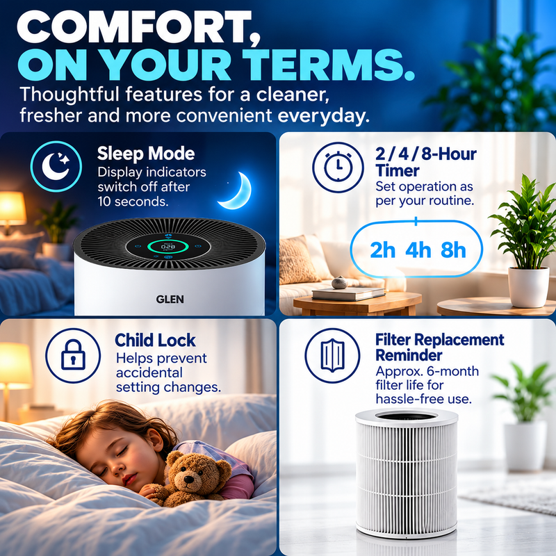 HEPA H13 Air Purifier for Large Rooms with UV LED & PM2.5 Display (SA-6035AP)