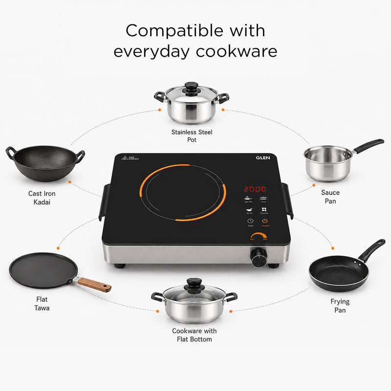 Infrared Stove with 3 Preset Cooking Functions and Digital Display 2200W - SA3076IR