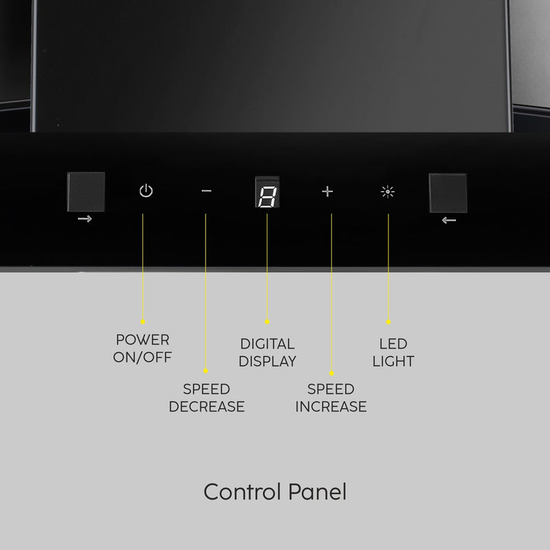 Control Panel of Auto Clean Filter less Kitchen Chimney