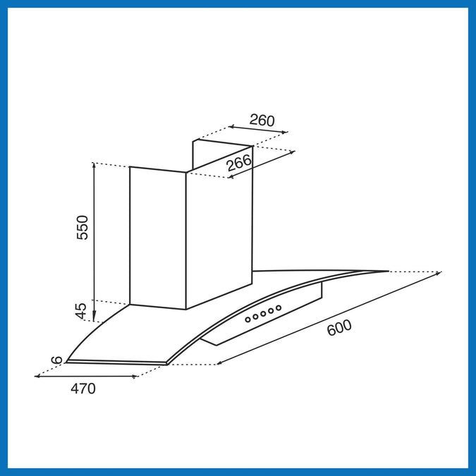 Built-In-Oven (BO-607T) + Glen Built-in-Microwave (MO-677) + Built In Hob (BH1061DBTRSS) + Curved Glass Chimney 60cm 1000m3/h (CH6071EX60BFLTW)