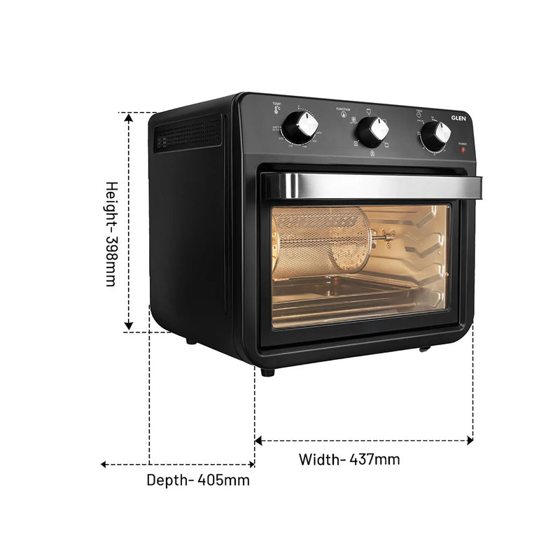 Air Fryer Oven 25 Litre Time and Temperature Control, 1800W - Black (SA3050AFO)
