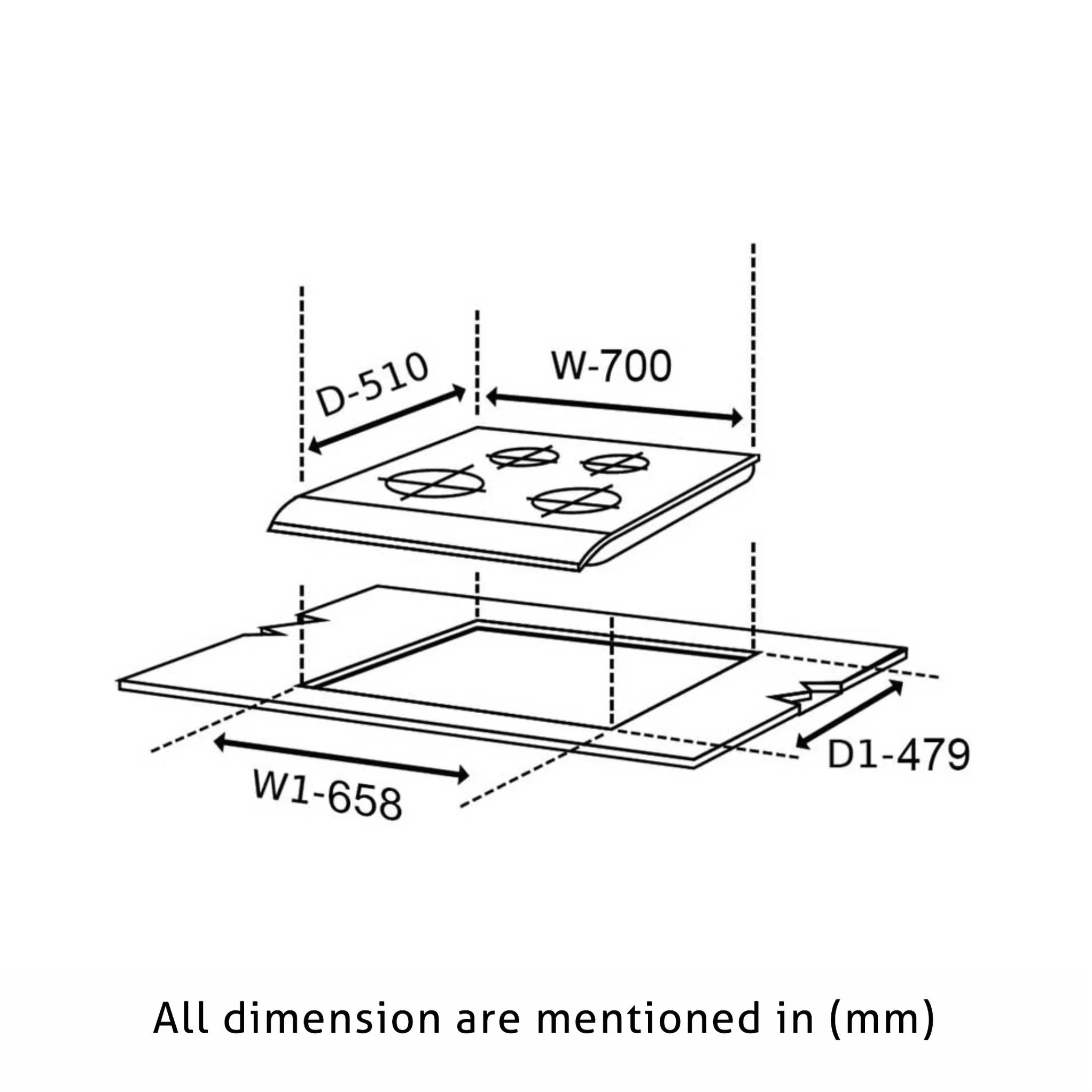 4 Burner Glass Gas Hob Top Buy Builtin Gas Hob Online Glen — Glen