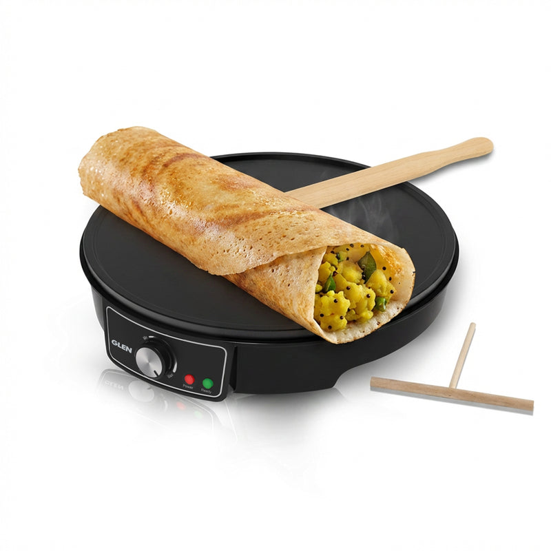 Electric Tawa for Dosa, Chilla 30cm Non-Stick Cooking Plate, Temperature Control - Black (SA3038)