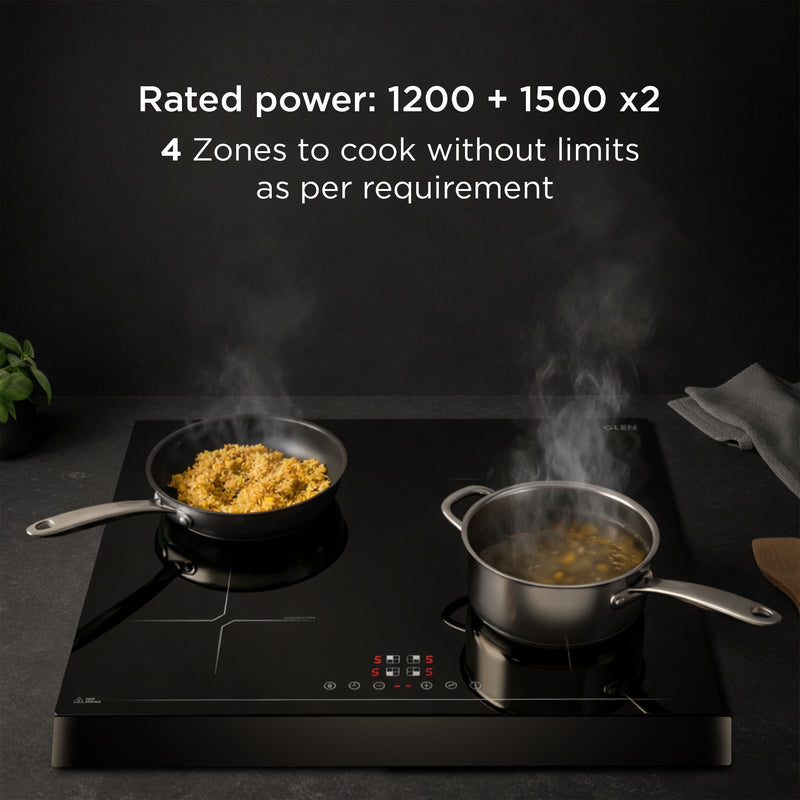 4 Zone Induction Hob Top 9 Power Levels with Touch Control & Timer Function (BH1014HTIC4Z)