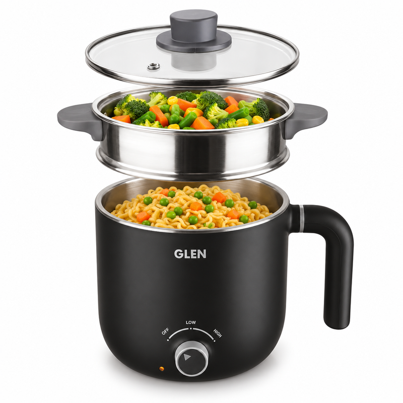 Multi Cook Kettle 1.5 Litre with Stainless Steel Steamer, 600W (SA-9015MCK)