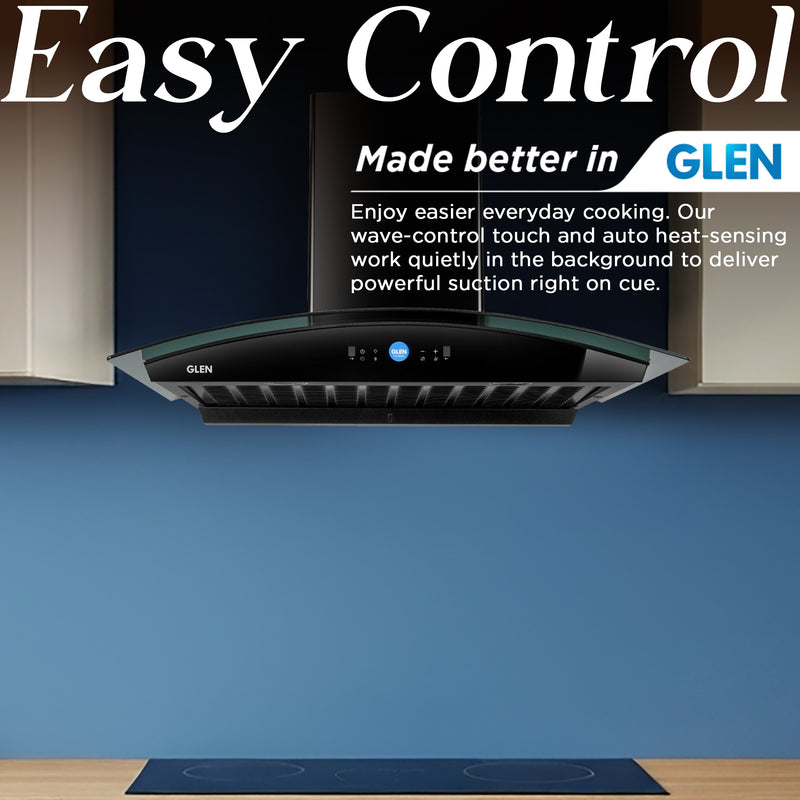 Auto Clean Chimney with LCD Display, Heat Sensors and BLDC Motor 1600 m³/h - 60/76/90cm (CH6061LCDDCAC)
