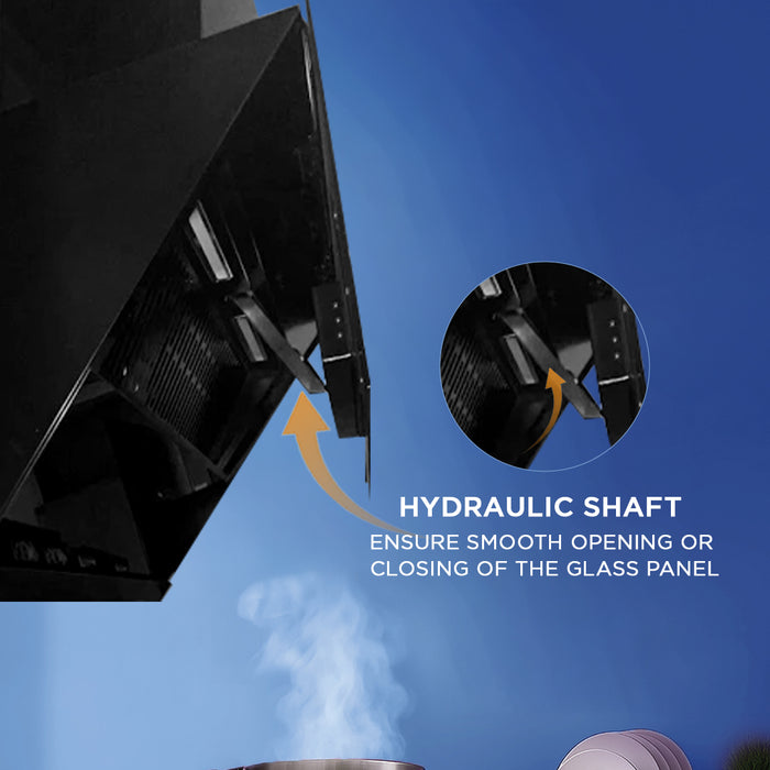 Auto Clean Matt Glass Filterless Chimney with Inverter Technology, BLDC Motor 60/75/90cm 1600 m3/h - (CH6074MGAC)