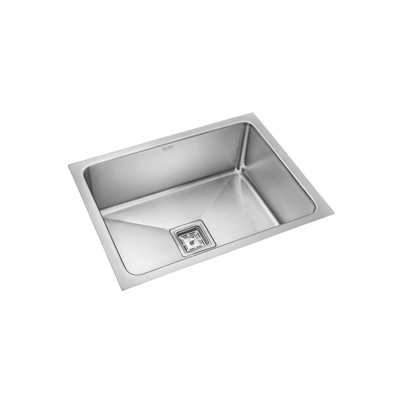 Stainless Steel Grade 304 Sink for Kitchen, Single Bowl Press Sink 24x18x9 inches, Matte Finish (KS-SP24189SBLRM)