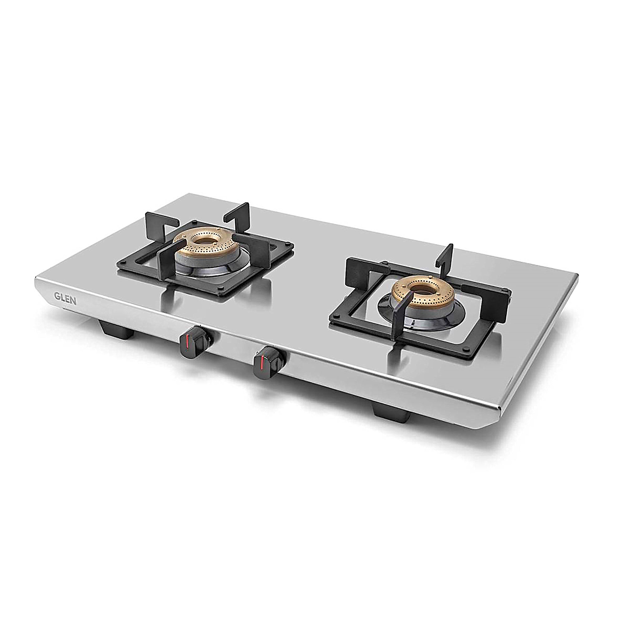 Buy Gas Stove 2 Burner Stainless Steel Brass Burner Online Glen
