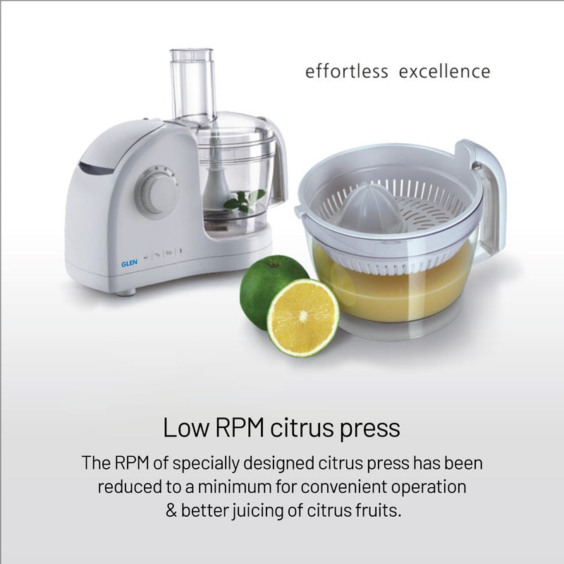 Food Processor Complete Kitchen Machine 700W – 2 Jars, Citrus Juicer 3 SS Disc Blades -White (4052LX)