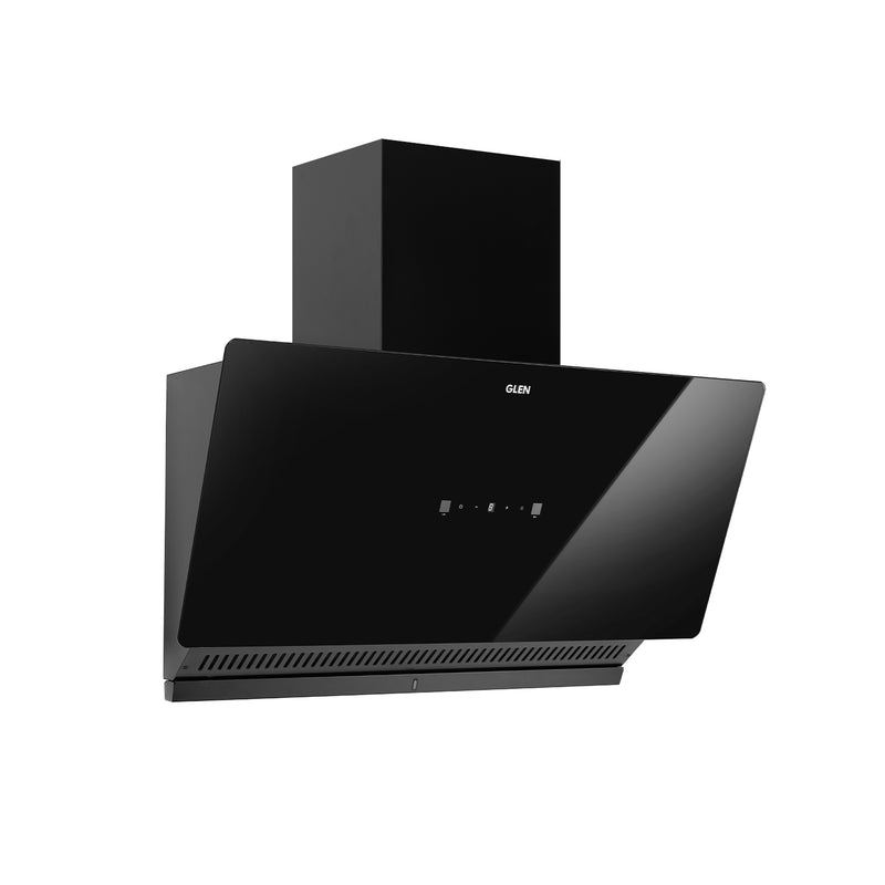 Auto Clean Glass Filter less Kitchen Chimney, Motion Sensor control with Digital Display 60/75/90cm 1400 m3/h - Black (CH6075AC)