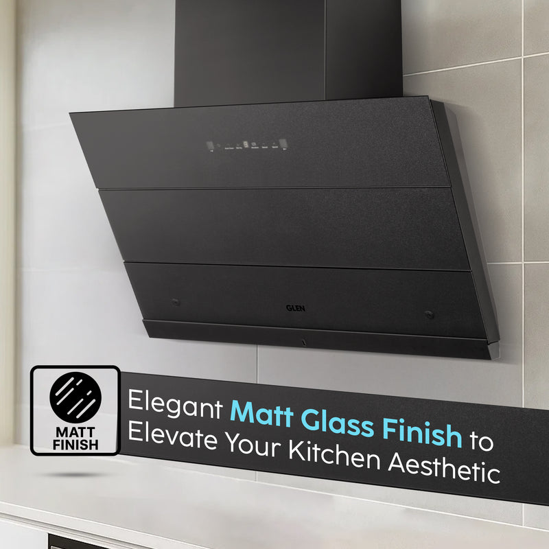 Auto Clean Matt Glass Chimney Filter-less with Heat Sensor, BLDC Motor 1600 m³/h - 60/75/90cm (CH6073HSRMGAC)