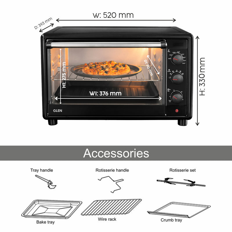 Oven Toaster Griller (OTG) -35 Litres, Motorized Rotisserie, Convection Fan, 2100W - Black (SA5035BLRC)