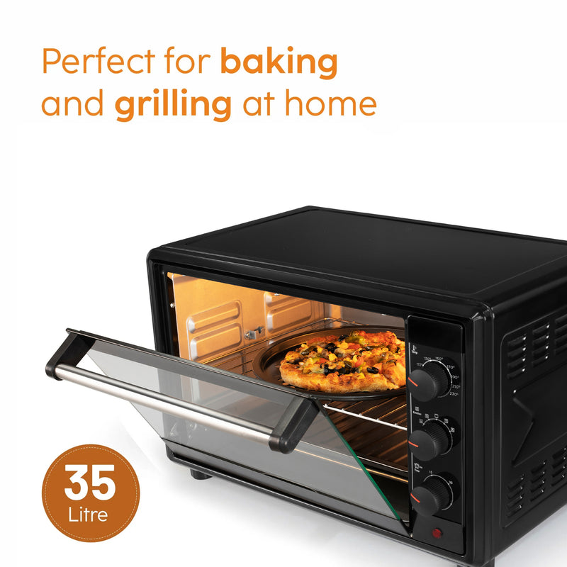 Oven Toaster Griller (OTG) -35 Litres, Motorized Rotisserie, Convection Fan, 2100W - Black (SA5035BLRC)