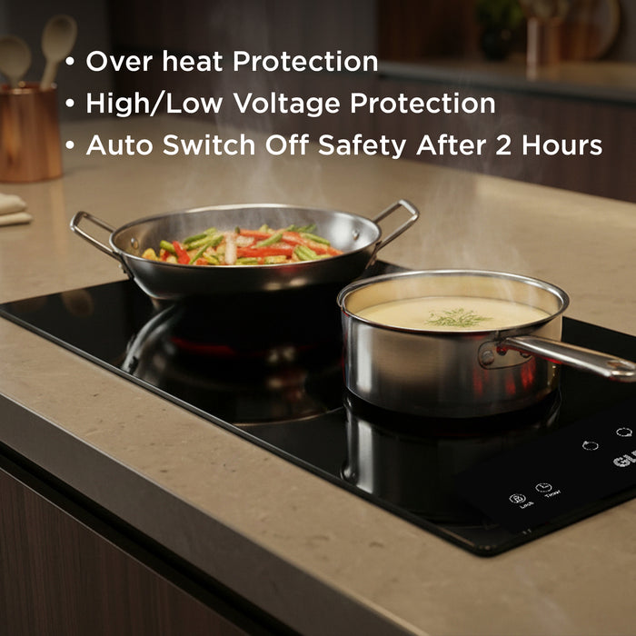 2 Zone Built in Induction Hob 9 Power Levels with Touch Control & Timer Function (BH1017IC2Z)