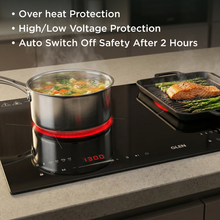 2 Zone Built in Induction Hob with Touch Control & Timer Function (BH1018IC2Z)