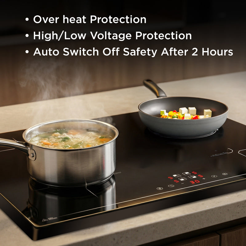 4 Zone Induction Hob Top 9 Power Levels with Touch Control & Timer Function (BH1014HTIC4Z)