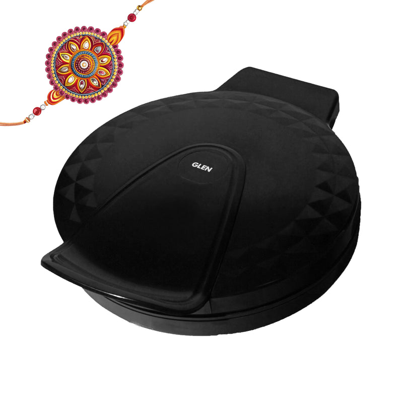 Electric Pizza Grill and Crepe Maker with 180-Degree Opening, Non-Stick Coating, 1200w (3033 PG)