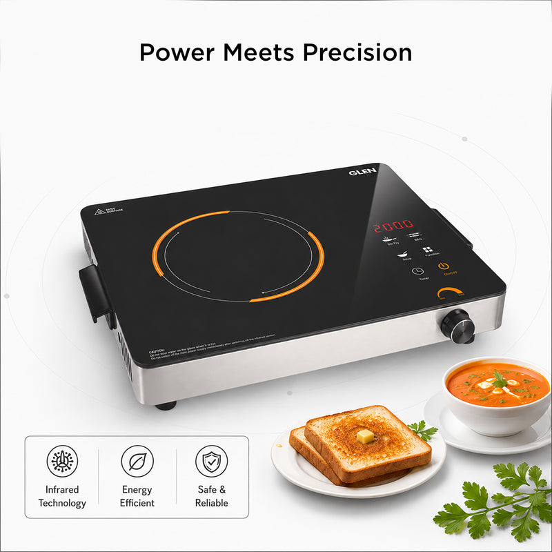Infrared Stove with 3 Preset Cooking Functions and Digital Display 2200W - SA3076IR