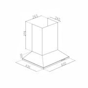 Pyramid-shaped Electric Kitchen Chimney dimensions