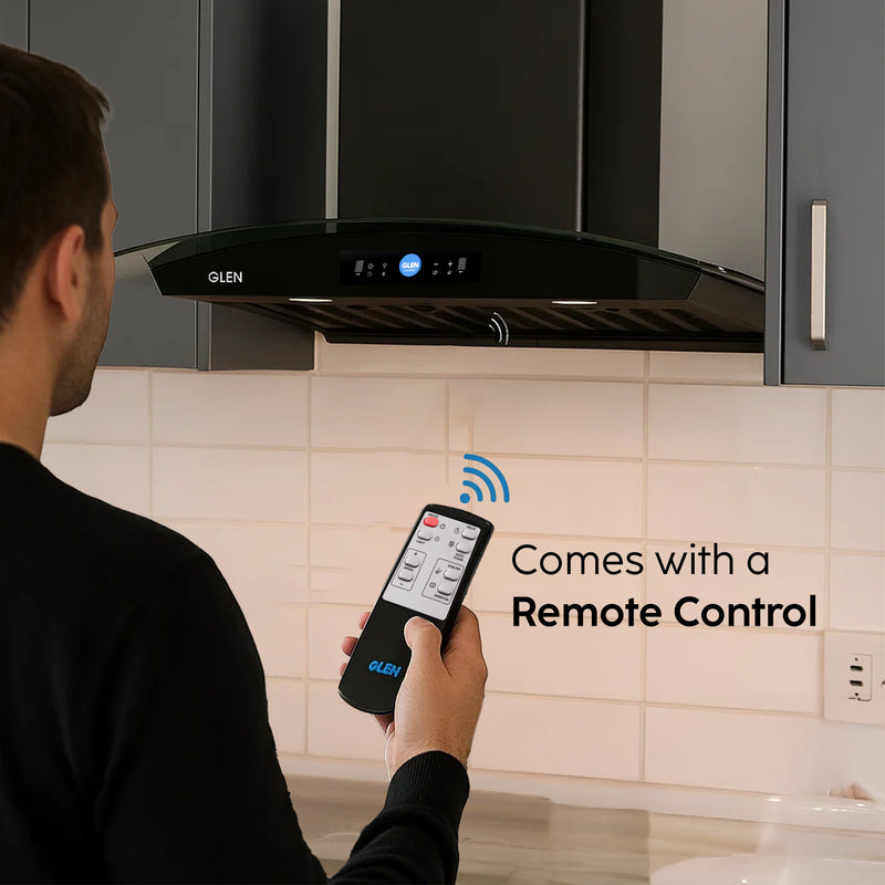 Auto Clean Chimney with LCD Display, Heat Sensors and BLDC Motor 1600 m³/h - 60/76/90cm (CH6061LCDDCAC)