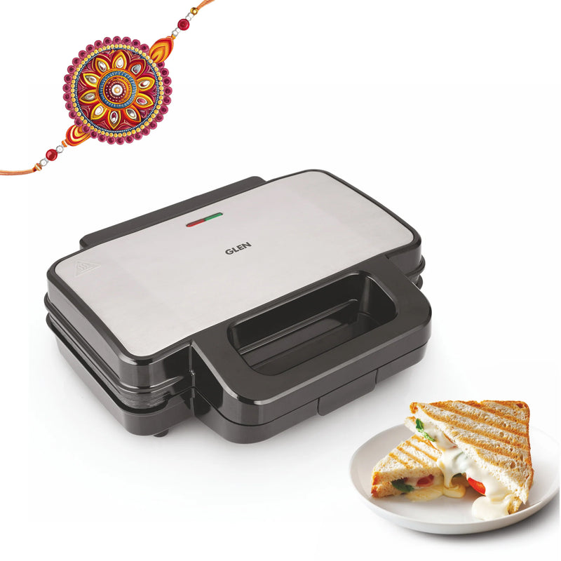 Electric Jumbo Multi Snack Maker with 3 sets of Sandwich, Grill & Waffle Non-Stick Plates, 1000W - (SA3023JMSM)