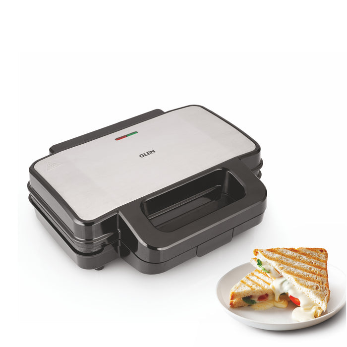 Electric Jumbo Multi Snack Maker with 3 sets of Sandwich, Grill & Waffle Non-Stick Plates, 1000W - (SA3023JMSM)