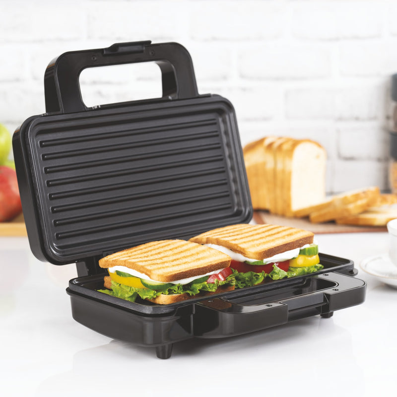 Electric Jumbo Sandwich Maker Grill with Non-Stick Coating Plates, 1000W - (SA3025JGRILL)