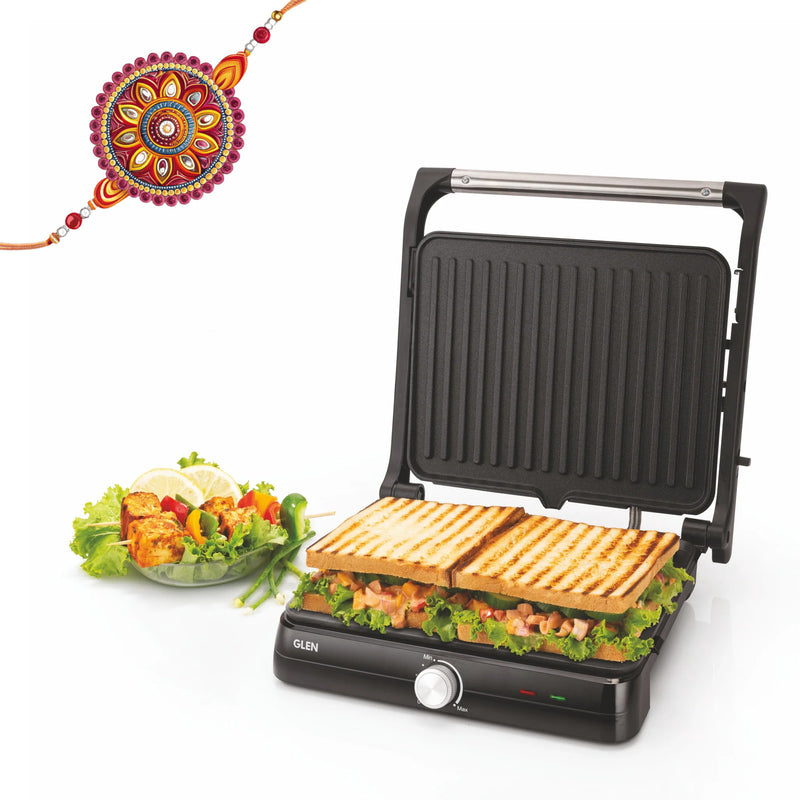 Electric Contact Grill & Sandwich Maker with 180-degree opening, Non-Stick Plates, 2000w - (SA3031INCG)