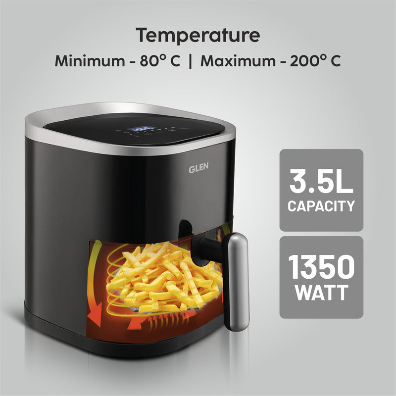 Digital Air Fryer, 3.5Ltr Capacity, 7 Pre Set Function, Time & Temperature Control, 1350W (SA3044DBL)