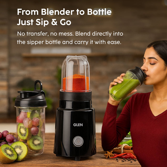Active-Blender, 350W Grinder Blender, 2 Unbreakable Food Grade Jars with Sipper Cap (SA4048NSIP)