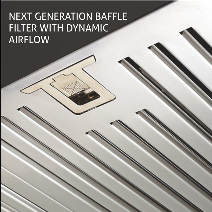 Straight Line Kitchen Chimney with baffle filter