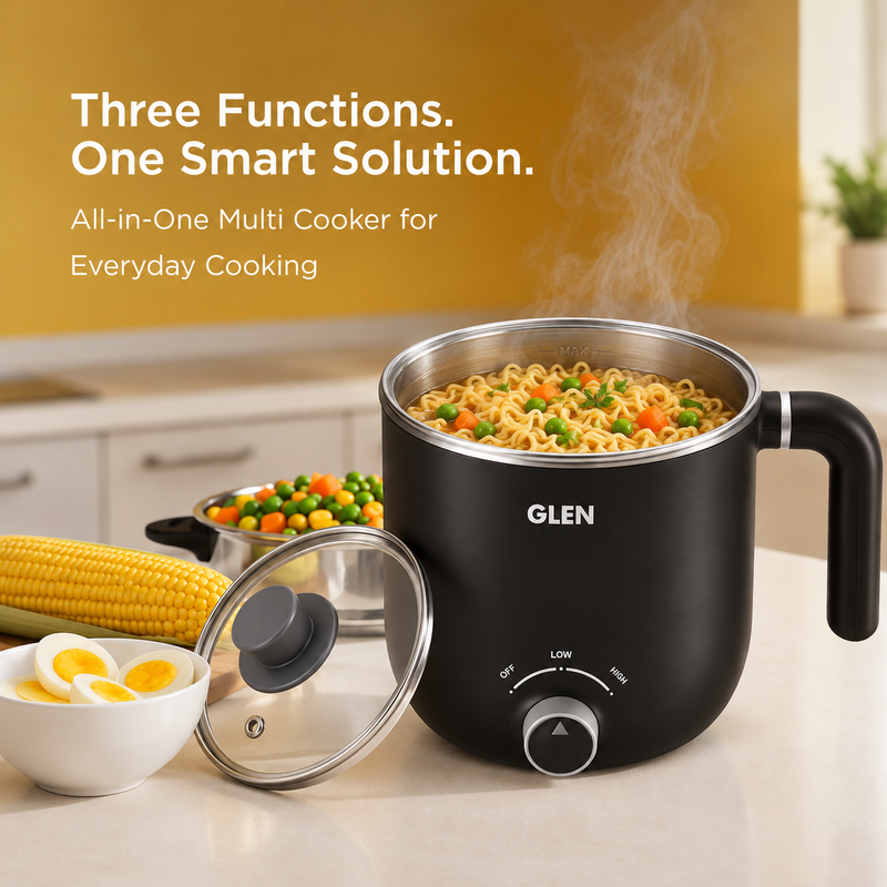 Multi Cook Kettle 1.5 Litre with Stainless Steel Steamer, 600W (SA-9015MCK)