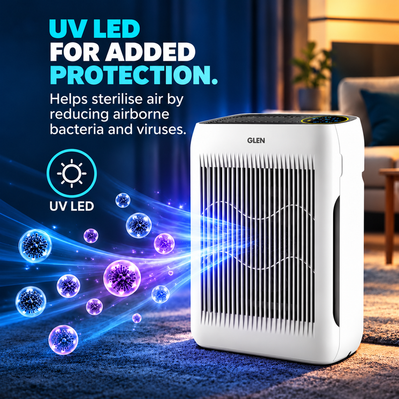 HEPA H13 Air Purifier with 3-Layer Filtration, UV LED & PM2.5 Display (SA-6037AP)