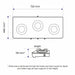 3 Burner Glass Gas Stove dimensions
