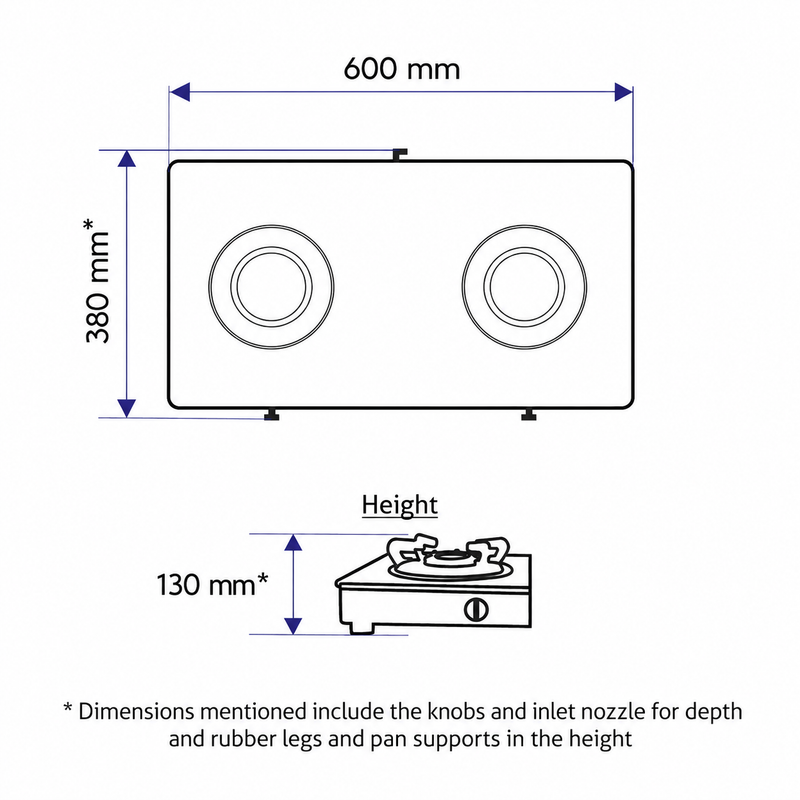 Glen D/Burner LPG Gas Stove (CT1024GTXLBB)
