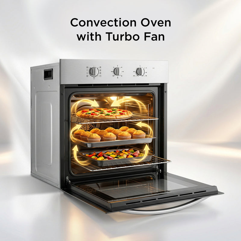 Built in Oven with Turbo Fan 59Ltr. with 9 Multi-functions (BO-607T)