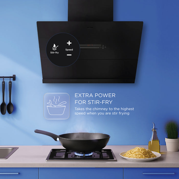 Auto Clean Matt Glass Filterless Chimney with Inverter Technology, BLDC Motor 60/75/90cm 1600 m3/h - (CH6074MGAC)