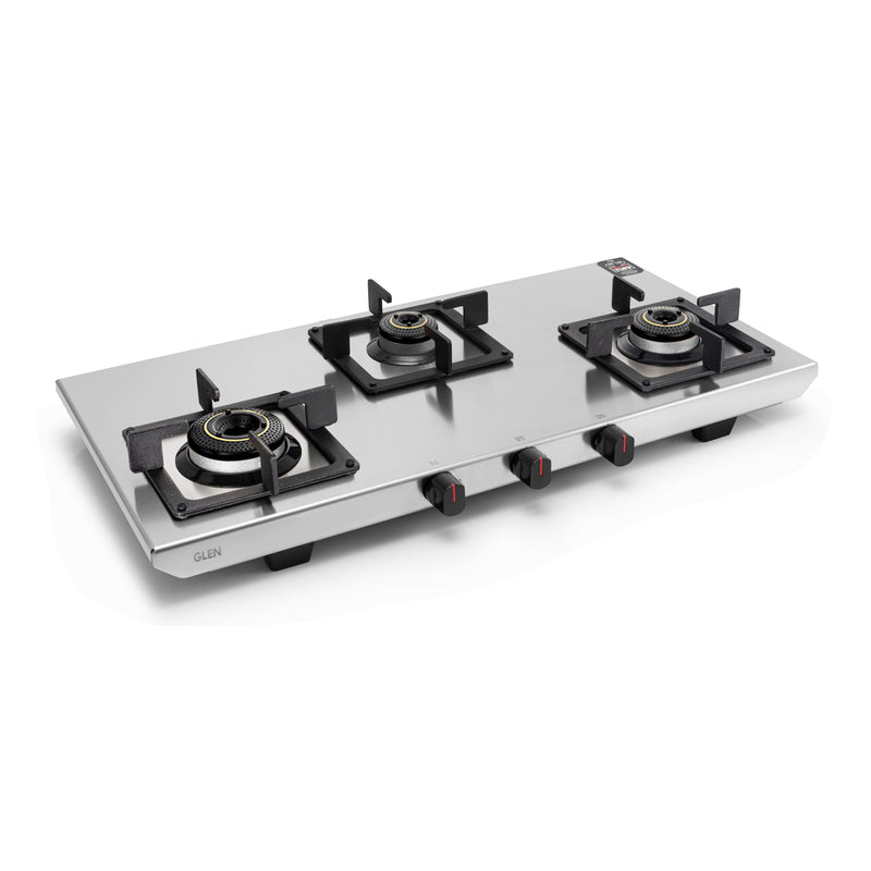 3 Burner Ultra Tuff Stainless Steel PNG Gas Stove with Forged Brass Burner (CT1053UTSSPN)