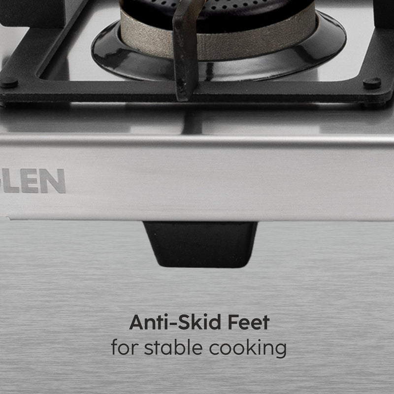 2 Burner Ultra Tuff Stainless Steel Gas Stove with Forged Brass Burner - Manual/Auto Ignition (CT1052UTSS)