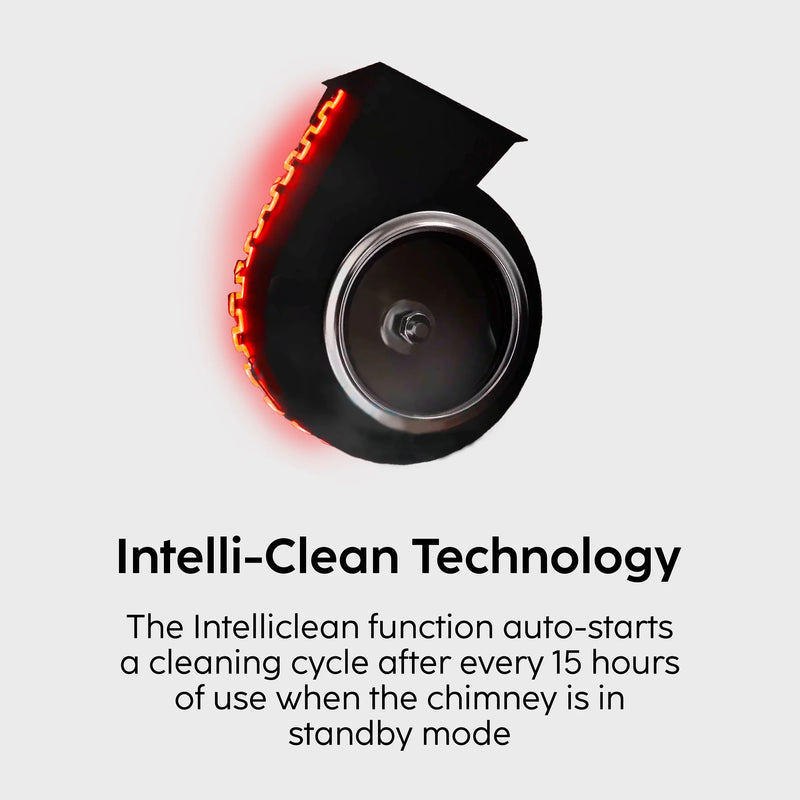 Auto Clean Chimney with LCD Display, Heat Sensors and BLDC Motor 1600 m³/h - 60/76/90cm - (CH6052LCDDCAC)