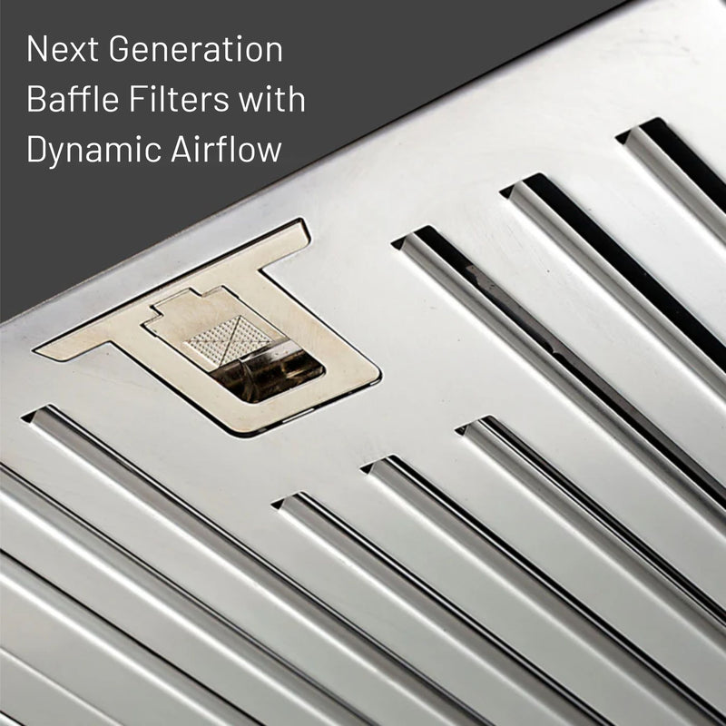 Designer Electric Kitchen Chimney  Push Button Control 90cm 1000 m3/h - Black (6062 90 BL)