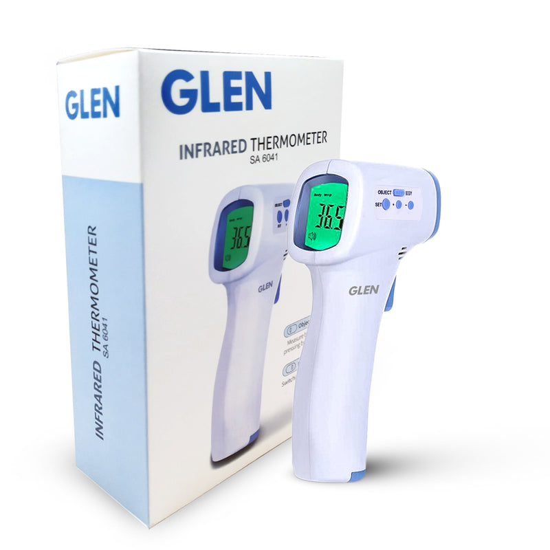 Non-Contact Digital Infrared Thermometer with Digital Display -Blue & White (6041)