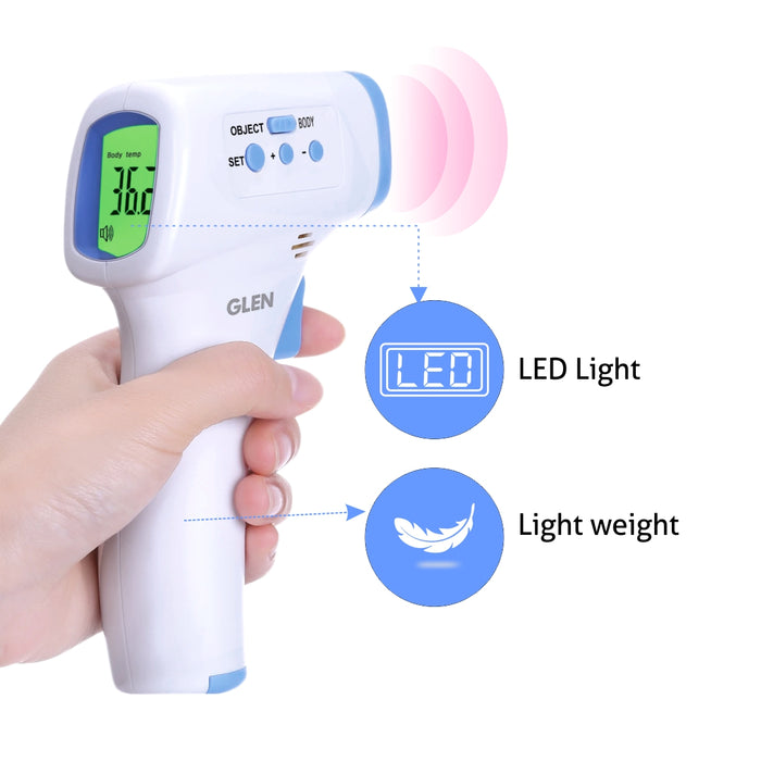 Non-Contact Digital Infrared Thermometer with Digital Display -Blue & White (6041)