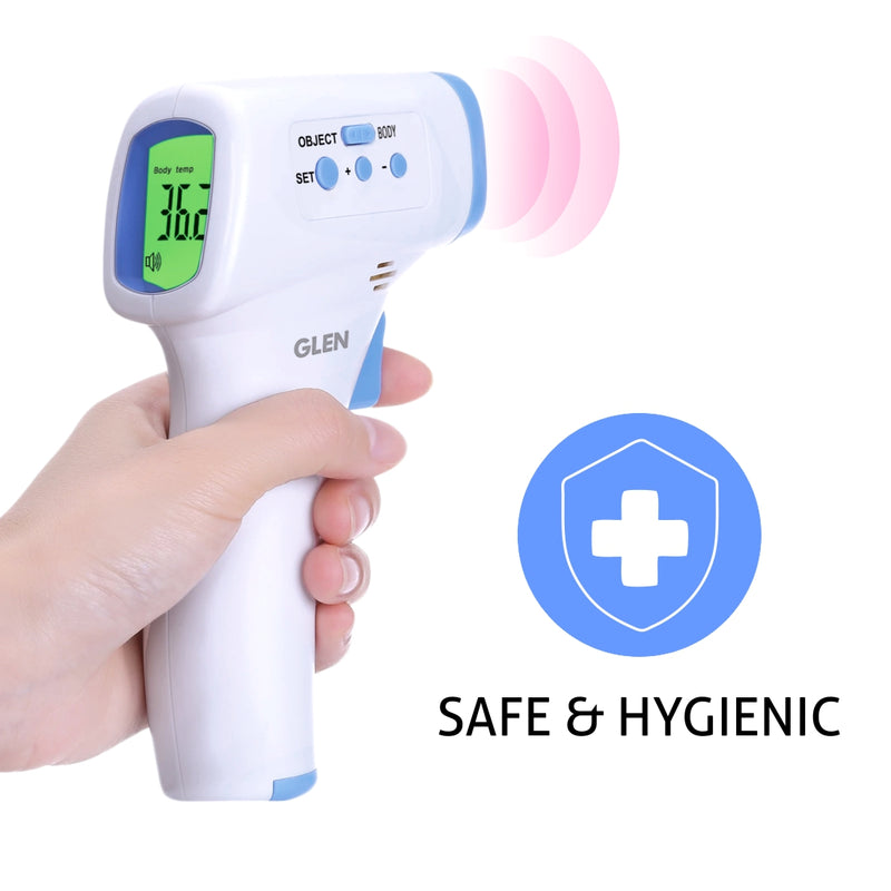 Non-Contact Digital Infrared Thermometer with Digital Display -Blue & White (6041)