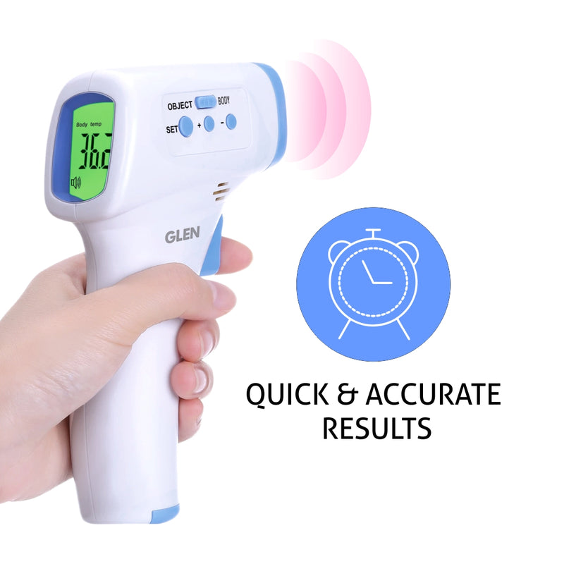 Non-Contact Digital Infrared Thermometer with Digital Display -Blue & White (6041)
