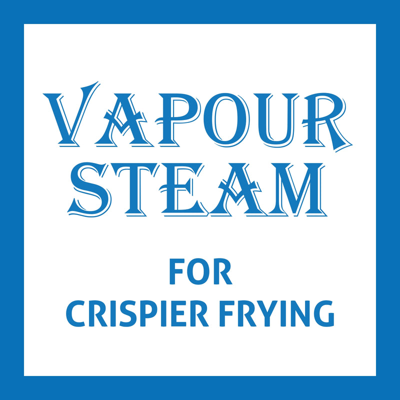 Electric Mini Air Fryer 2 Litres, 800W, Preset Temperature Control -Black & Silver (3045)