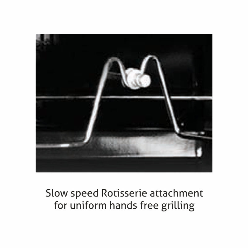 Cooking Range Glass Gas Grill, Gas Oven Rotiseerie Double Ring Forged Brass Burners Auto Ignition  (2014DBAI)