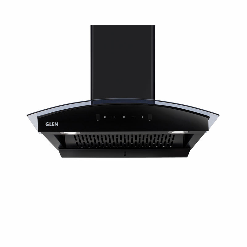 Auto Clean Chimney Curved Glass Filter-less with Motion Sensor, 1400 m³/h - 60/76/90cm (6068 BL MS AC)